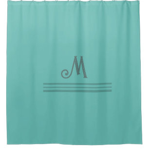 Custom Monogram Sage Green Shower Curtain