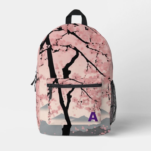 Custom Monogram Sakura Backpack (Front)