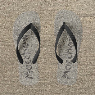 Custom Monogram Sand Flip Flops for Men