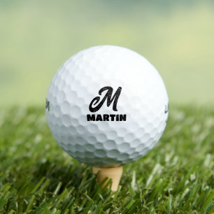 CUSTOM MONOGRAM SCRIPT GOLF BALLS FOR DAD
