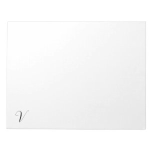 Custom monogram script initial notepad