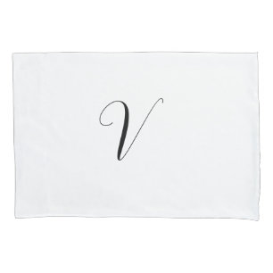 Custom monogram script initial pillowcase