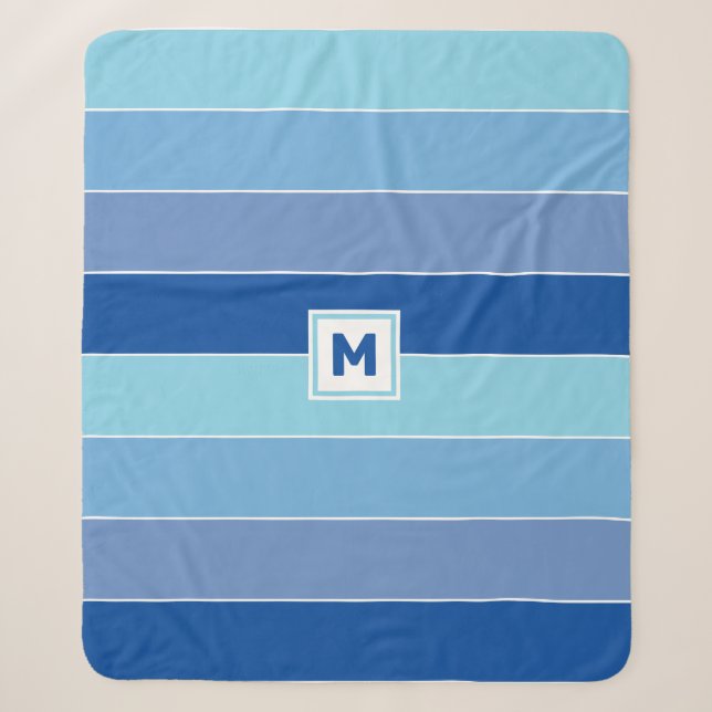 Custom Monogram Sherpa Blanket (Front)