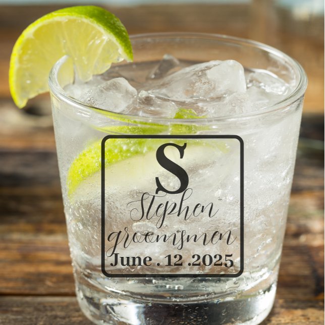 Custom Monogram Shot Glasses for Groomsmen  (Creator Uploaded)