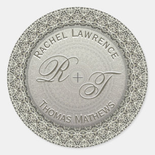 Custom Monogram Silver Wedding Seal
