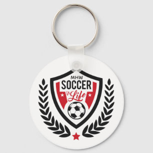 Custom Monogram Soccer Logo key chains
