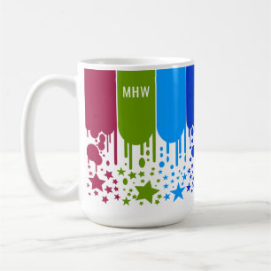 Custom monogram Star Drip mugs
