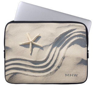 Custom monogram Starfish laptop sleeves