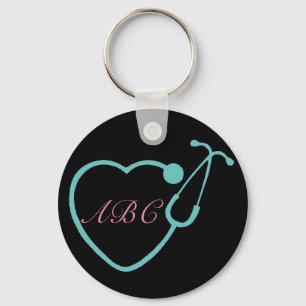 Custom Monogram Stethoscope Key Chain