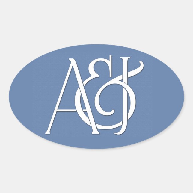 custom monogram stickers (Front)