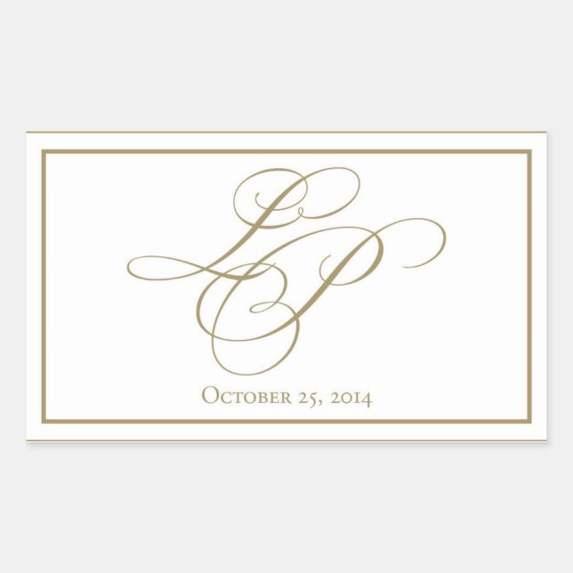 Custom monogram stickers (Front)