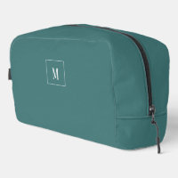 Custom monogram, teal green all over