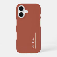 Custom monogram, terracotta colour