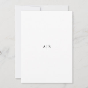 Custom Monogram Thank You Card