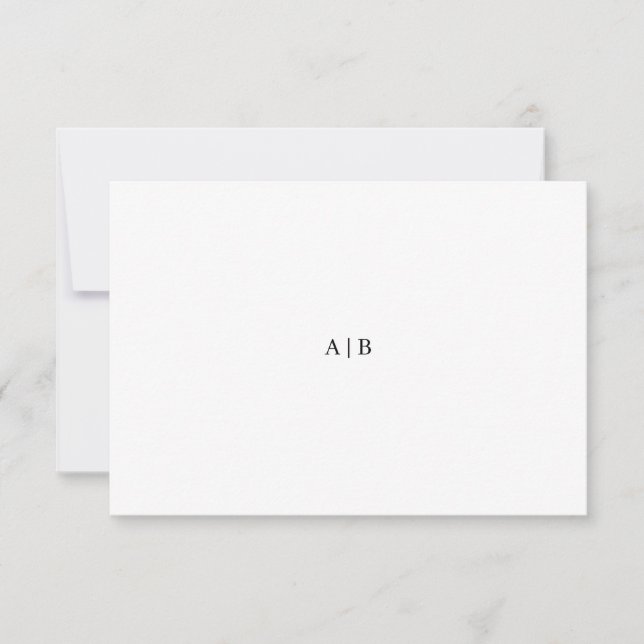 Custom Monogram Thank You Card (Front)