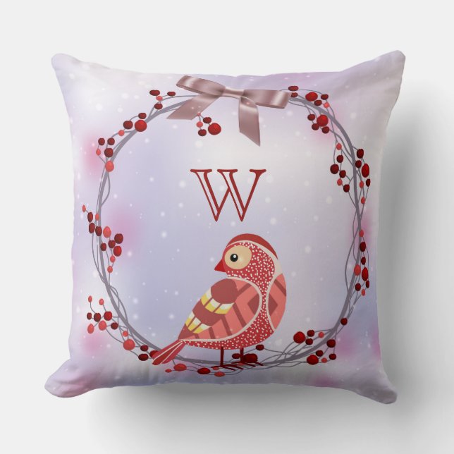 Custom Monogram Throw Pillow (Front)