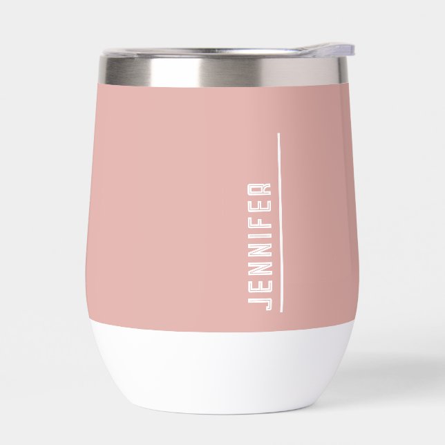 Custom monogram, trendy block typography pink (Left)