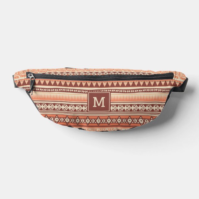 Custom Monogram Tribal Aztec Pattern Bum Bags (Lay Down)