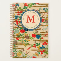 Custom Monogram Vintage Japanese Floral