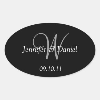 Custom Monogram W Wine Labels