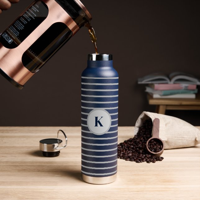 Custom Monogram Water Bottle (Coffee)