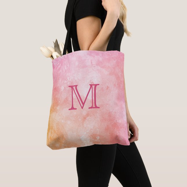 Custom monogram Watercolor Splash bags (Close Up)