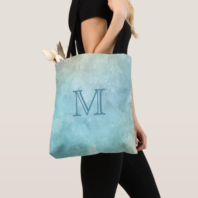 Custom monogram Watercolor Splash bags (Close Up)