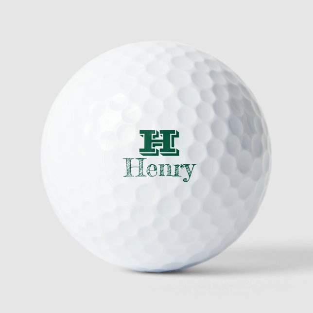 Custom Monogram With First Name Golf Balls (Front)