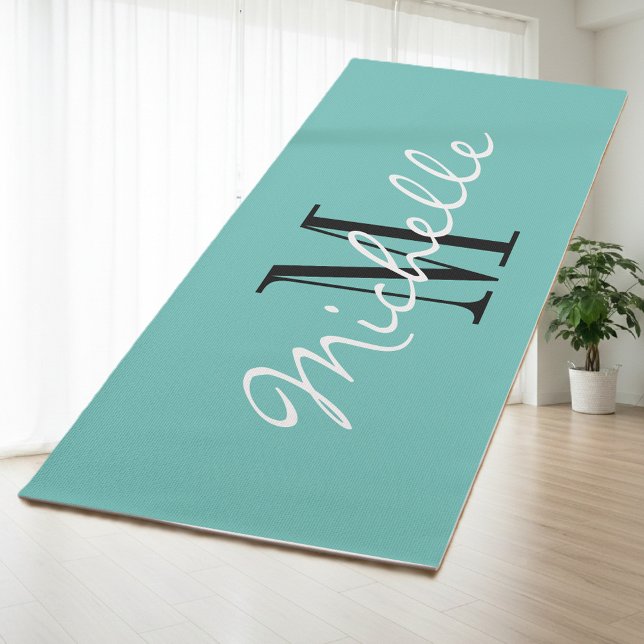 Custom monogram yoga mat in your favourite colour (custom yoga mat)