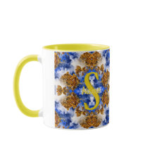 Custom Monogram Your Initial Name Colourful Art