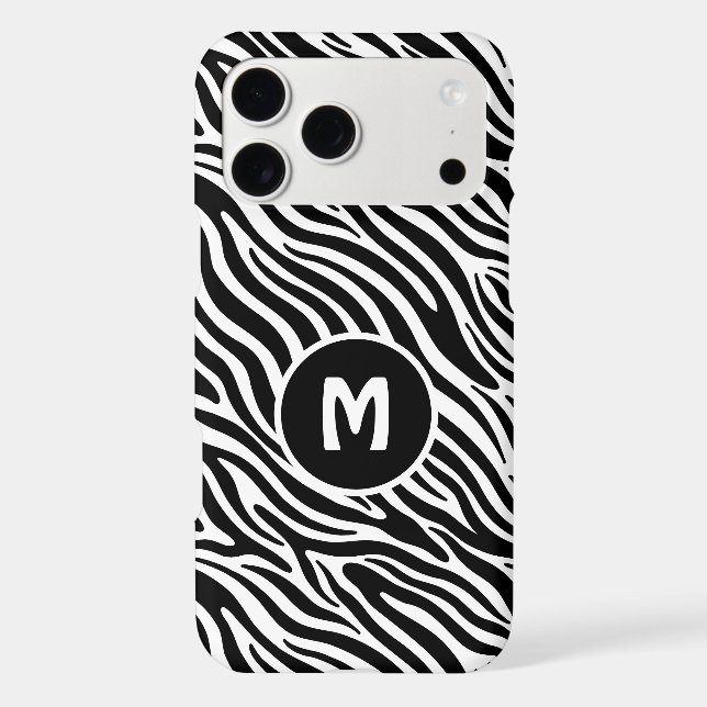 Custom Monogram Zebra Pattern (Back)