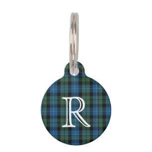 Custom Monogramed MacKirdy Plaid Dog Tag