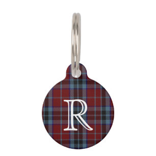 Custom Monogramed MacTavish Plaid Dog Tag