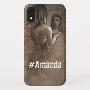 Custom Monogrammed cute photo woman art chic iPhone XR Case