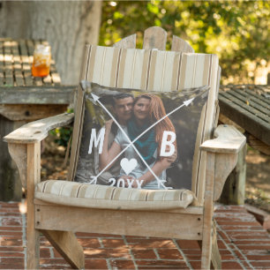 Custom Monogrammed Love Heart Arrows 2024 Cushion