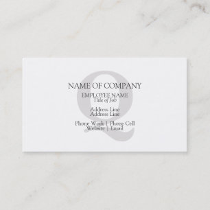 Custom Monogrammed Personalised Monogram Template Business Card