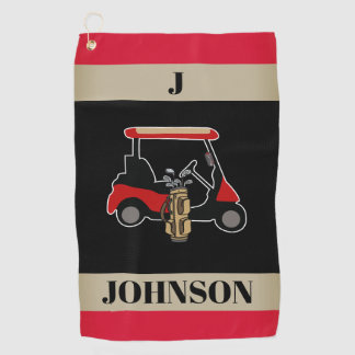 Custom Monogrammed Personalized Two-Tone Golf Towel
