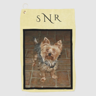 Custom Monogrammed Pet or Family Photo Golf Towel