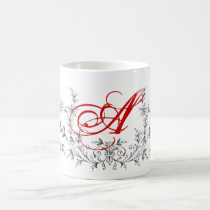Custom Monogrammed Pretty Design Personalised Coffee Mug
