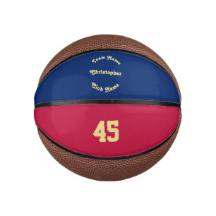 Custom Monogrammed Team Club Player Name Number Mini Basketball