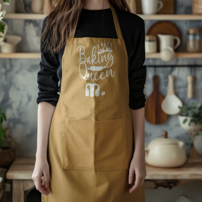 Custom Monogran Baking Queen Mothers Gift Apron (Creator Uploaded)