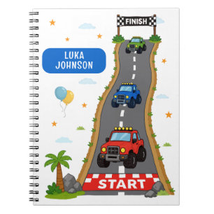 Custom Monster Truck School Notebook