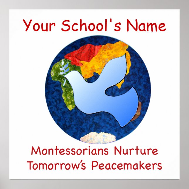 Custom Montessorians Nurture Peacemakers Print (Front)