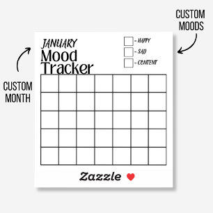 Custom Month & Mood   Mood Tracker Sticker