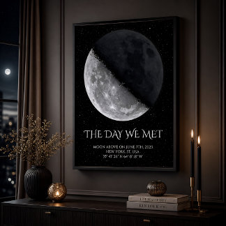 Custom Moon Phase Anniversary Poster