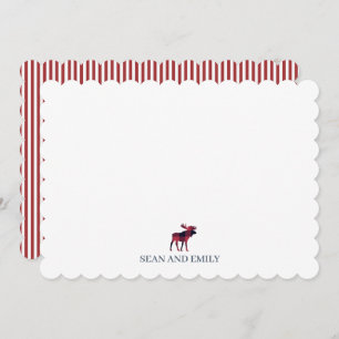 Custom Moose Mountain Christmas Stationary Thank You Card