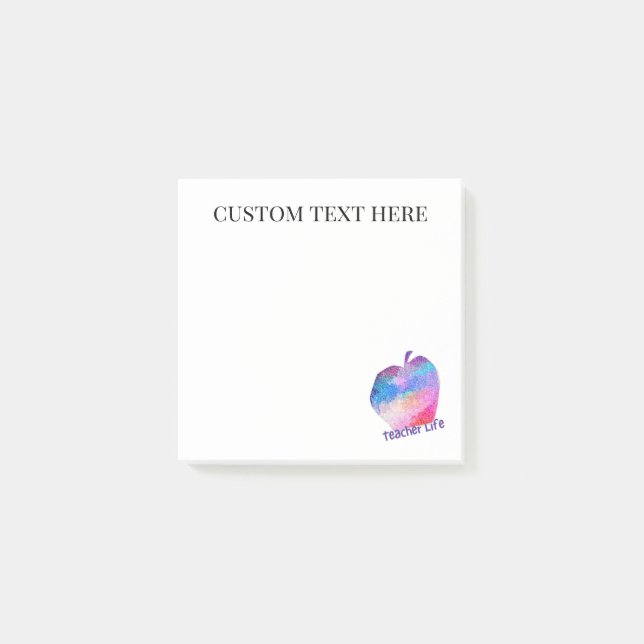 Custom Mosaic Apple Teacher Post-it Notes (Front)