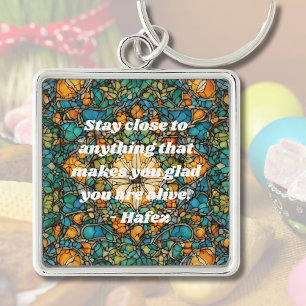Custom Mosaic Pattern Nowruz Iranian New Year Gift Key Ring