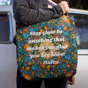 Custom Mosaic Pattern Nowruz Iranian New Year Gift Tote Bag