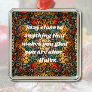 Custom Mosaic Pattern Nowruz Persian New Year Gift Metal Ornament